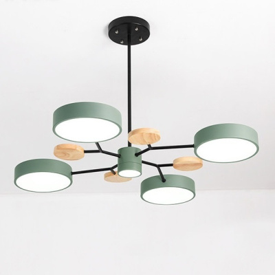 Люстра на штанге MEADE 5 lamps Green ImperiumLoft