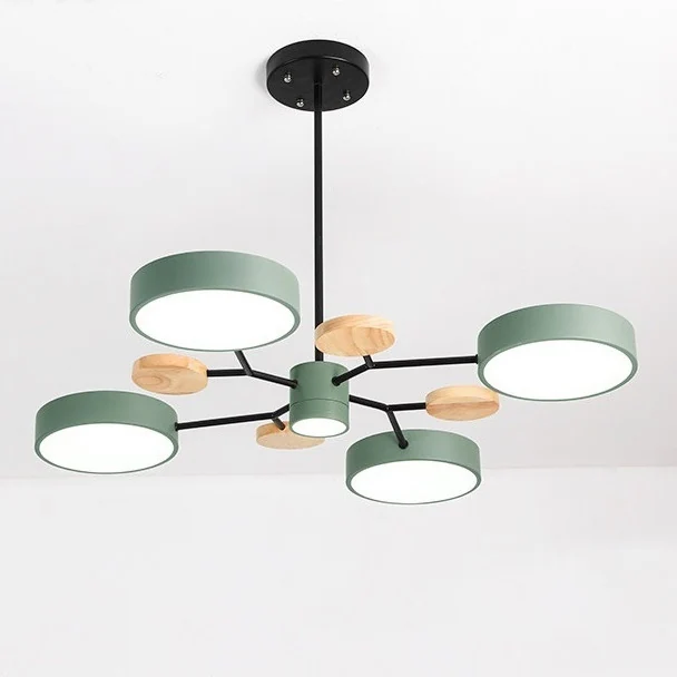 Люстра на штанге MEADE 5 lamps Green ImperiumLoft
