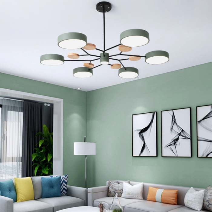 Люстра на штанге MEADE 5 lamps Green ImperiumLoft