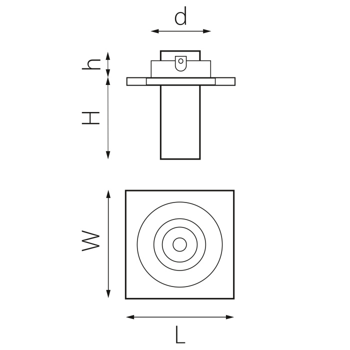 Комплект из светильника и рамки Intero Intero TUBO Lightstar i516262