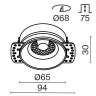 Встраиваемый светильник Maytoni Flint DL101-GU10-TRS-W
