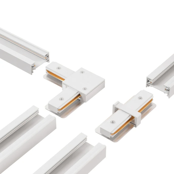 Шинопровод однофазный с питанием и заглушкой Crystal Lux CLT 0.11 01 L1000 WH