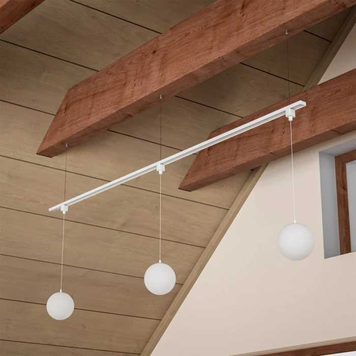 Шинопровод однофазный с питанием и заглушкой Crystal Lux CLT 0.11 01 L1000 WH