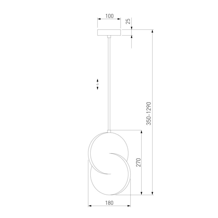 Подвесной светильник Eurosvet Lang 50225/1 LED хром