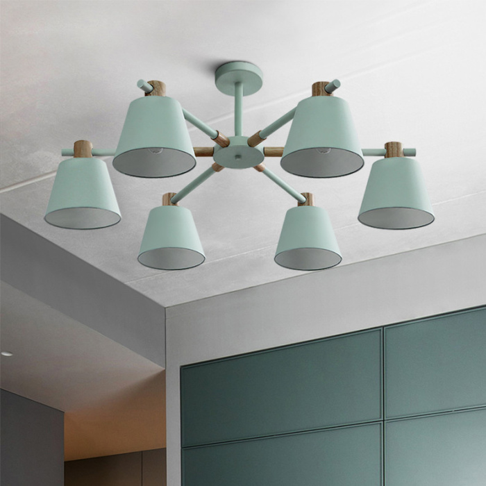 Потолочная люстра на штанге NATURA A BLUE 3 ImperiumLoft