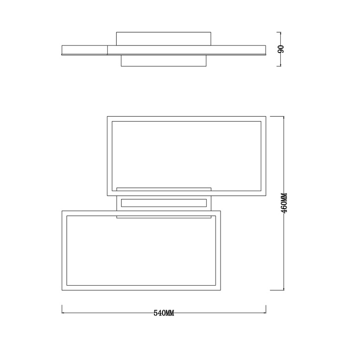 Потолочный светильник SCALES ESCADA 10209/2LED Black