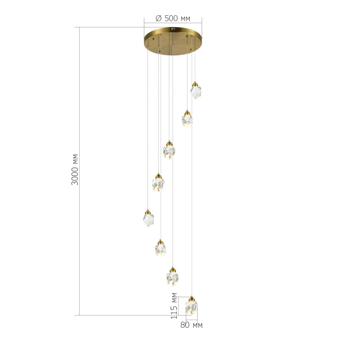 Подвесной светильник ST LUCE CASCATO SL6114.203.08