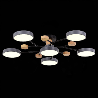 Светильник потолочный Серый/Серый LED 6*12W 3000K/4500K/6000K SLE6006-702-06