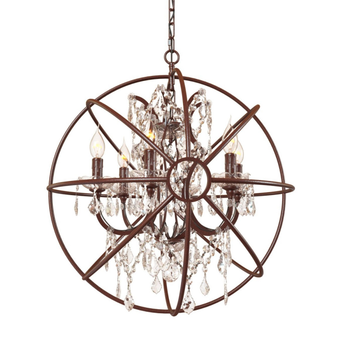 Подвесная люстра Loft it Foucaults orb crystal LOFT1897/6