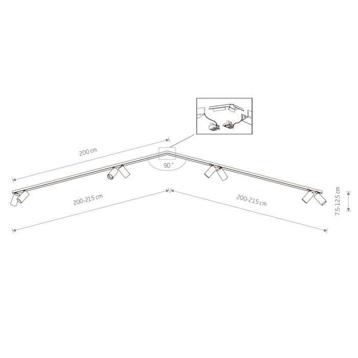 Накладной светильник спот Nowodvorski Mono Corner 2x200 White 7753