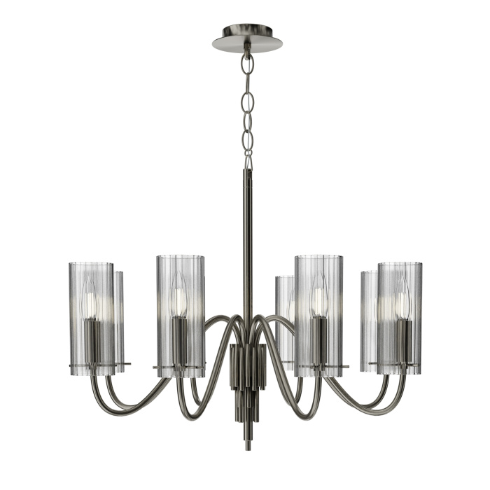 Светильник подвесной ST-Luce никиль/прозрачный E14 8*40W SL2005.103.08