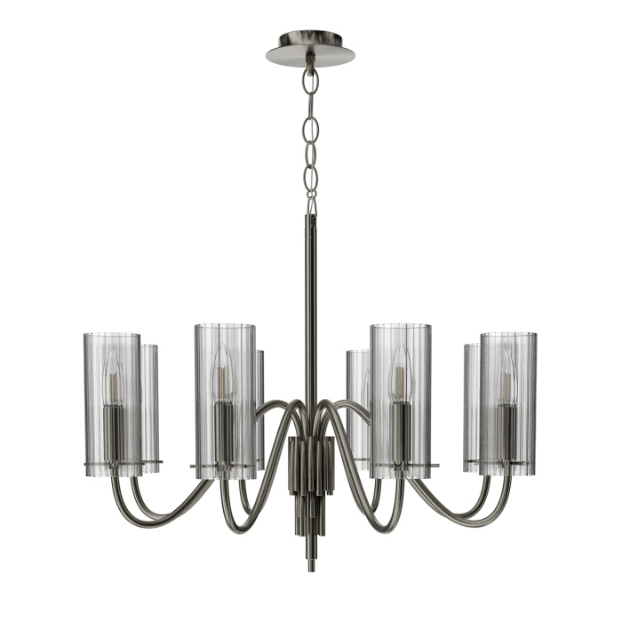 Светильник подвесной ST-Luce никиль/прозрачный E14 8*40W SL2005.103.08