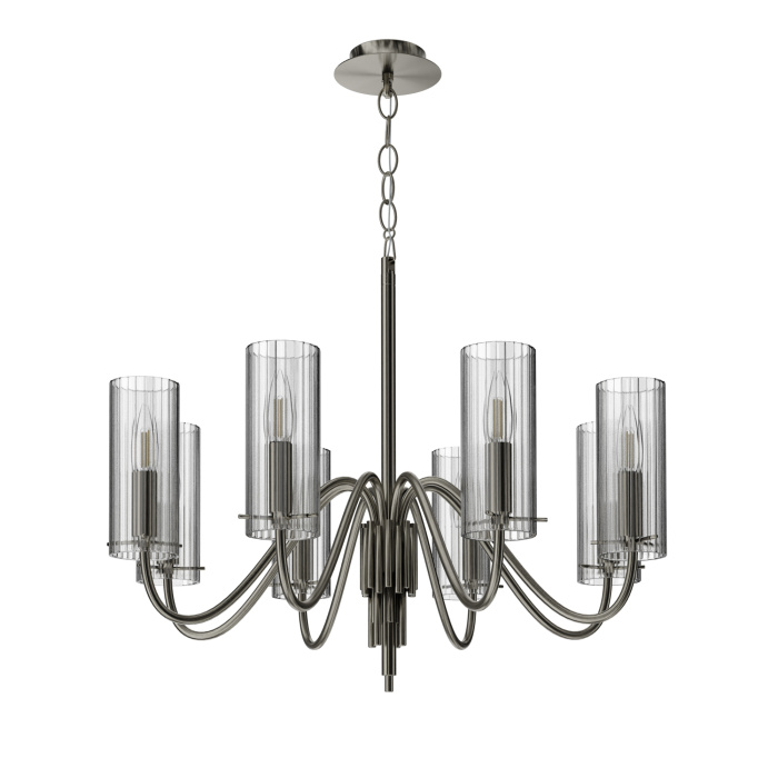 Светильник подвесной ST-Luce никиль/прозрачный E14 8*40W SL2005.103.08