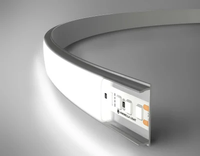 Алюминиевый профиль накладной гибкий 18*4 для светодиодной ленты до 15мм Ambrella light GP1600AL