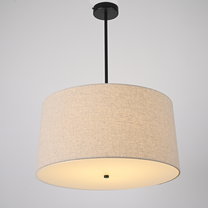 Люстра Rh Round Linen Shade Pendant By Imperiumloft