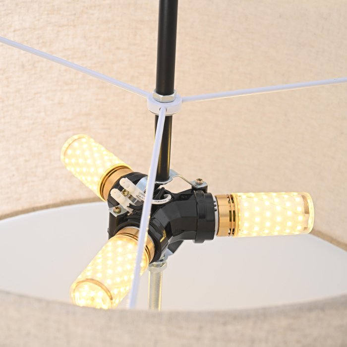 Люстра Rh Round Linen Shade Pendant By Imperiumloft