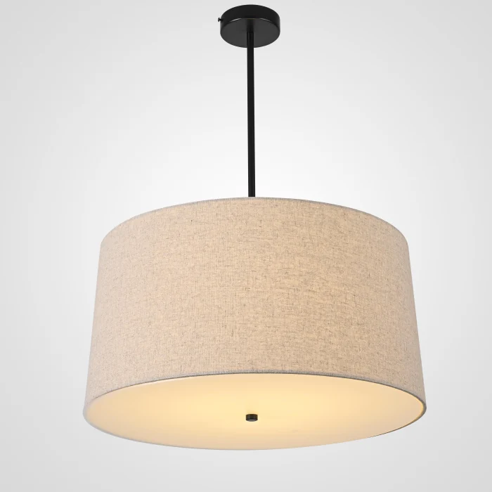 Люстра Rh Round Linen Shade Pendant By Imperiumloft