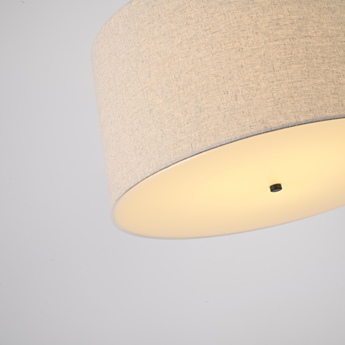 Люстра Rh Round Linen Shade Pendant By Imperiumloft
