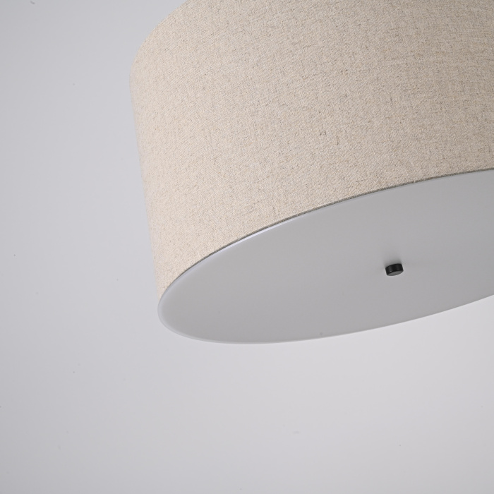 Люстра Rh Round Linen Shade Pendant By Imperiumloft