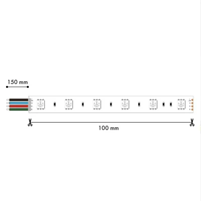 Светодиодная лента Favourite 24В SMD2835RGB 27Вт/м 4000K 5м IP20 2001-82720