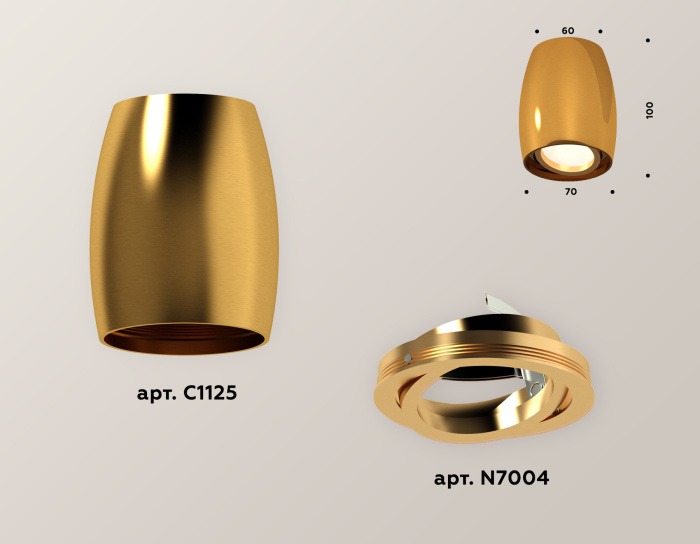 Комплект накладного поворотного светильника Ambrella light XS1125001