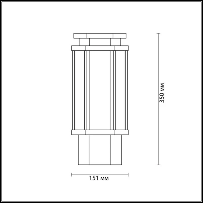 Уличный светильник на столб Odeon Light Gino 4048/1B