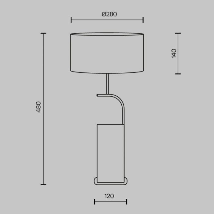 Настольная лампа Maytoni MOD437TL-02B