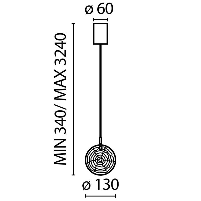 Подвесной светильник Maytoni Frozen MOD254PL-01BS