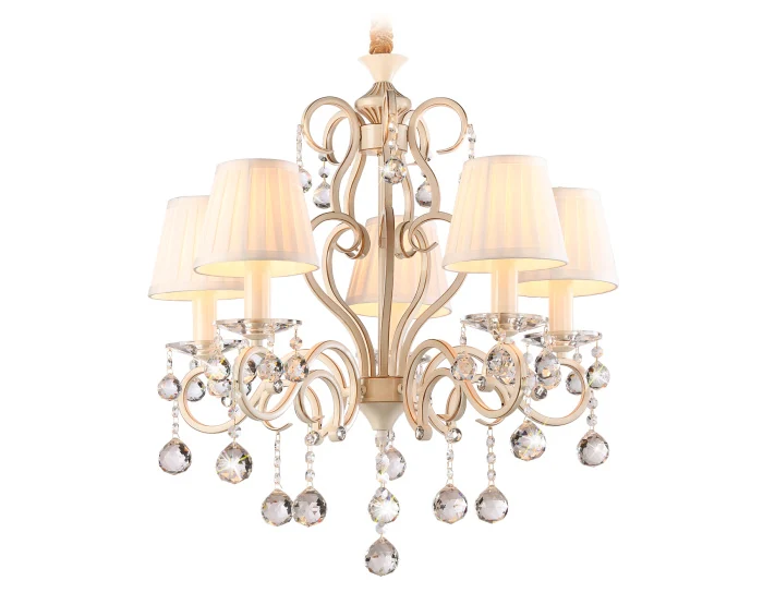 Подвесная люстра с абажурами и хрусталем Ambrella light TR4560