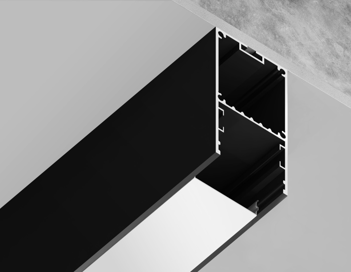 Алюминиевый профиль накладной/подвесной "Profile System" 35*67 для светодиодной ленты до 32,8мм Ambrella light GP3000BK