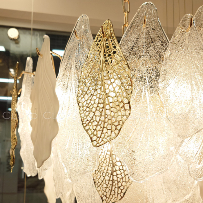 Люстра Cloyd SENEGAL-A C15 / Ø60 см - с золотыми листьями - золото (арт.10366)