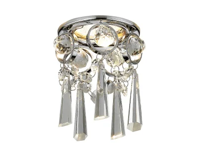 Встраиваемый точечный светильник MR16 с хрусталем Ambrella light K2222 CH/CL