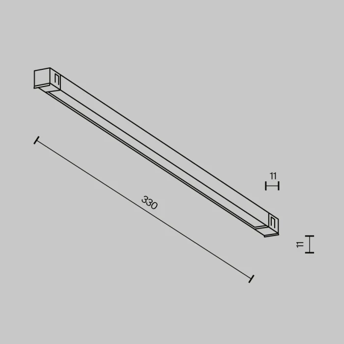 Трековый магнитный светильник Maytoni Technical Basis Exility X TR240-2-6W3K-B