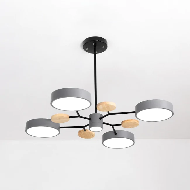Люстра на штанге MEADE 5 lamps Grey ImperiumLoft