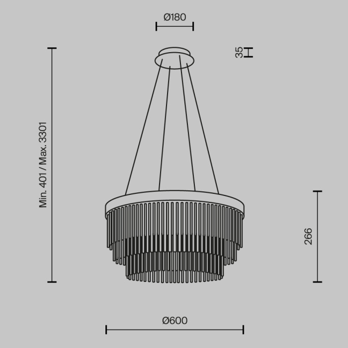 Подвесной светильник Maytoni Trove MOD486PL-L38BSK