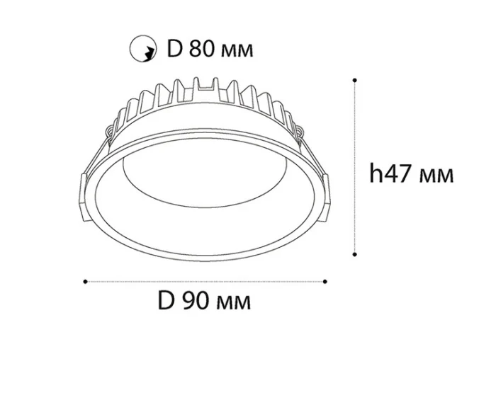 Светильник встраиваемый ITALLINE IT08-8013 white 3000K