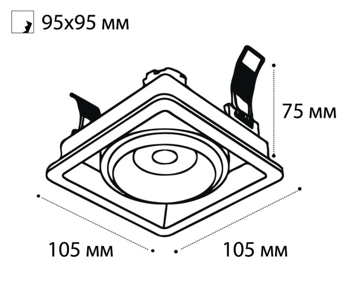 Светильник встраиваемый Italline DE-311 black