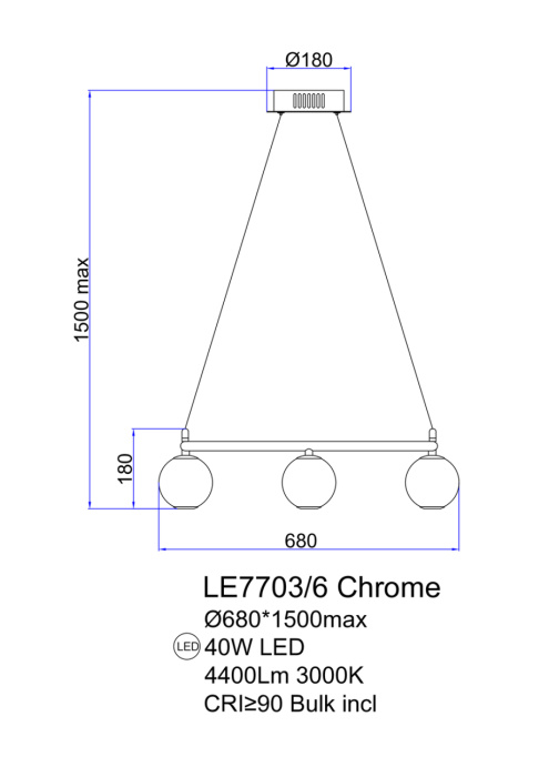 Подвесная люстра Leon Aurore LE7703/6 Gold