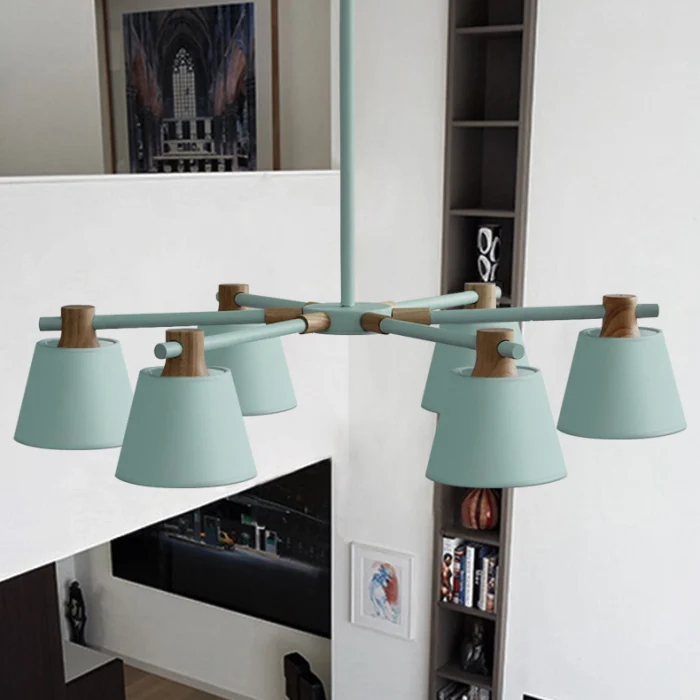 Потолочная люстра на штанге NATURA A BLUE 6 ImperiumLoft