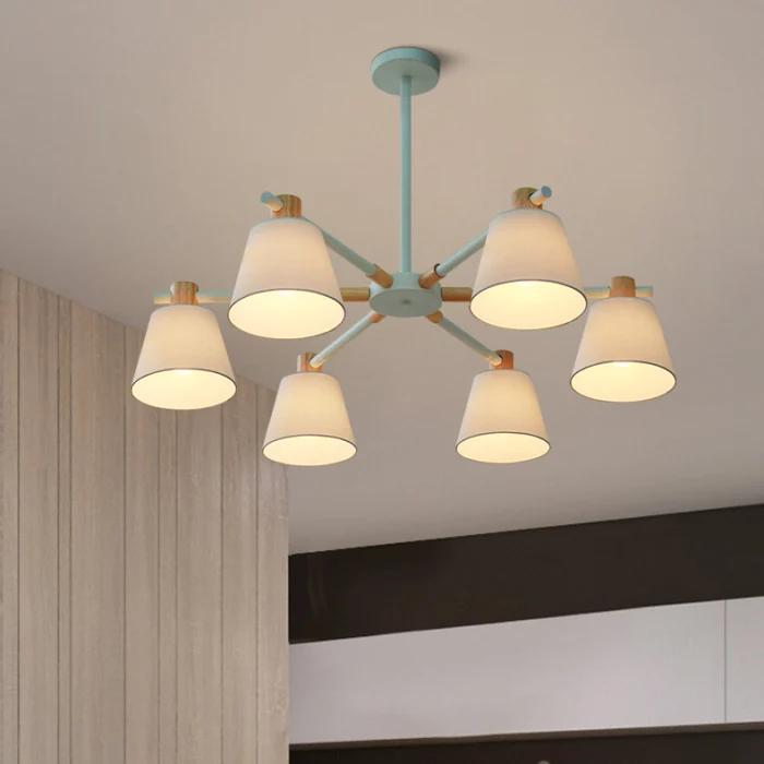 Потолочная люстра на штанге NATURA A BLUE 6 ImperiumLoft