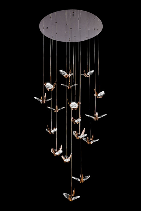 Подвесная люстра Leon Alma LE7706/17 Black Chrome