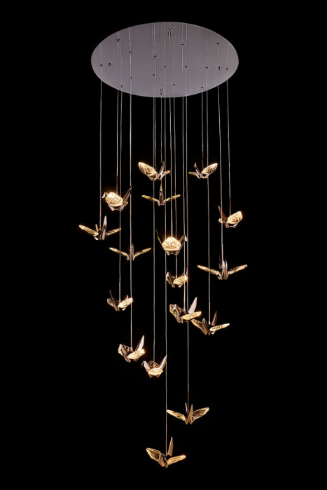 Подвесная люстра Leon Alma LE7706/17 Black Chrome