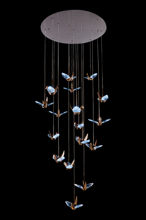 Подвесная люстра Leon Alma LE7706/17 Black Chrome