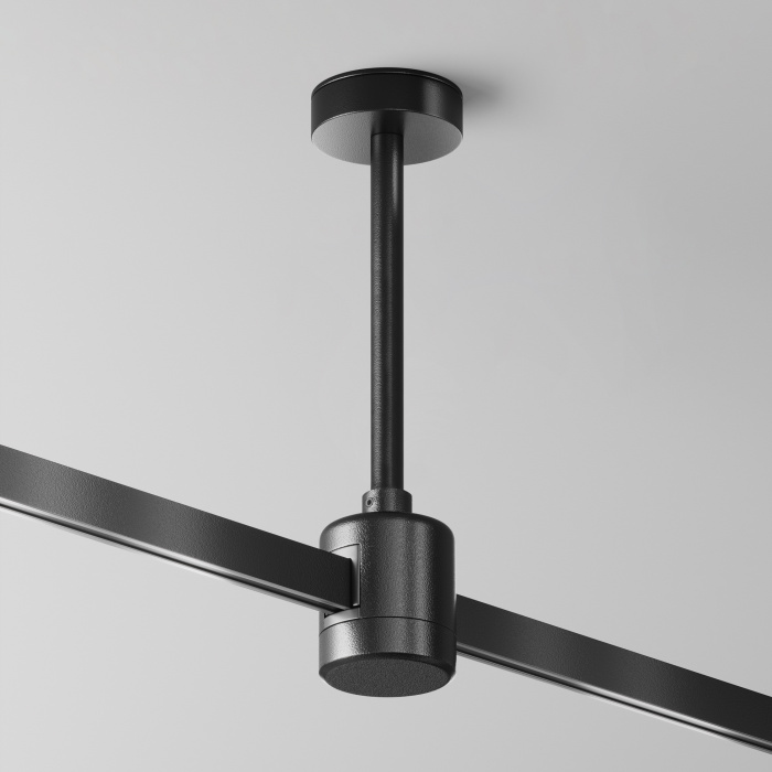 Крепление потолочное Short 138мм с прямым коннектором питания Flarity черный Maytoni TRA156C-IPCL1-B