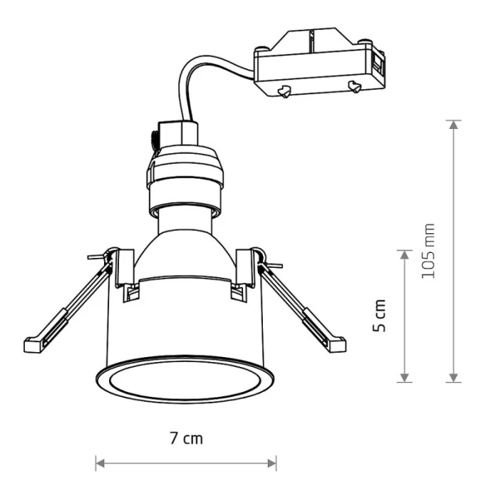 Встраиваемый светильник Nowodvorski Cup Black 10789