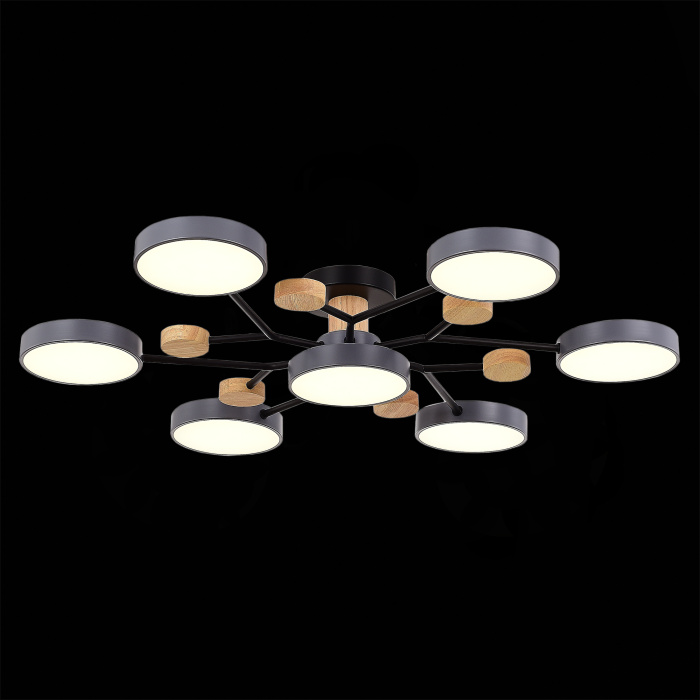 Светильник потолочный Серый/Серый LED 7*12W 3000K/4500K/6000K SLE6006-702-07