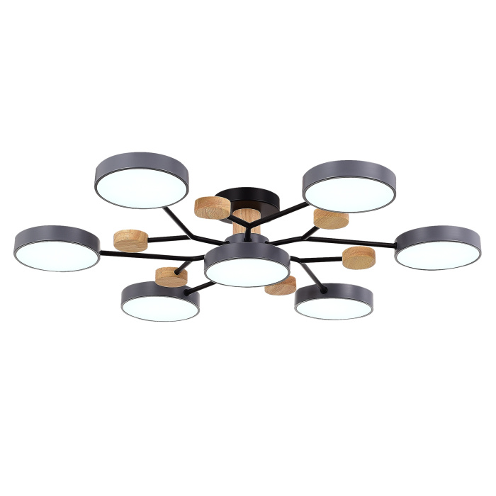 Светильник потолочный Серый/Серый LED 7*12W 3000K/4500K/6000K SLE6006-702-07