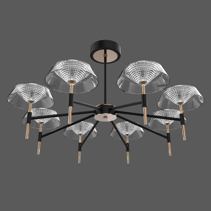 Подвесная люстра Delight Collection MD21001018 MD21001018-8A black/gold