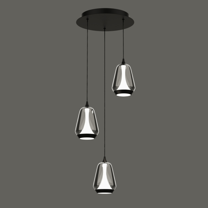 Подвесной светильник Delight Collection MD24001011 MD24001011-3A black/smoky