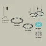 Комплект подвесного светильника Techno Ring с композитным хрусталем Ambrella light XR92091300